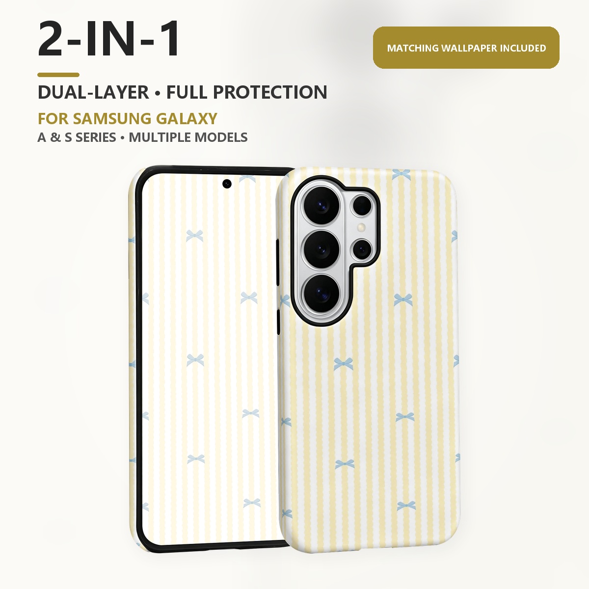 Samsung Galaxy S24 - Casing Ponsel 2-in-1 Berlapis Ganda dengan