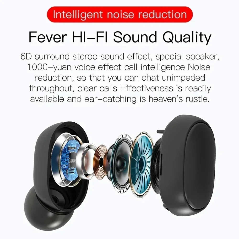 TWS E6S Earphone Bluetooth Hea - Wired Earphone Lightning ulasan dan harga